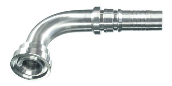 SAE Stainless 316L 90° 6000 PSI Flanged Interlock Hose Connectors