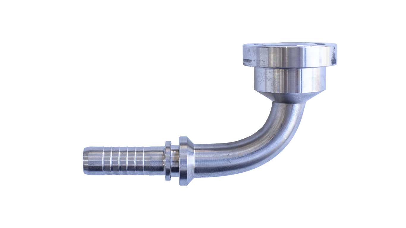 SAE Stainless 316L 90° 3000 PSI Flanged Hose Connectors