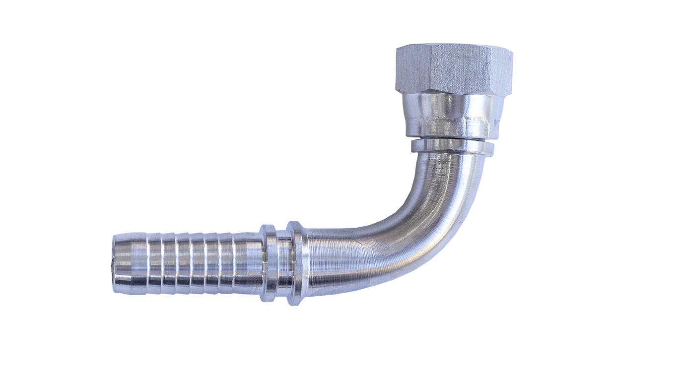 Stainless 90° Hose Connectors with Swivel UNF Nut