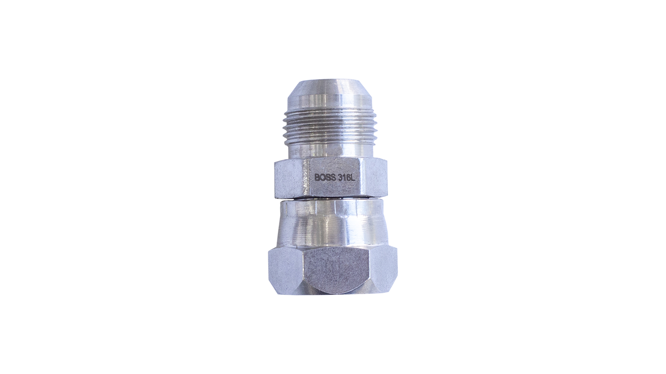 Stainless Male UNF - Female UNF Adapters with Swivel Nut